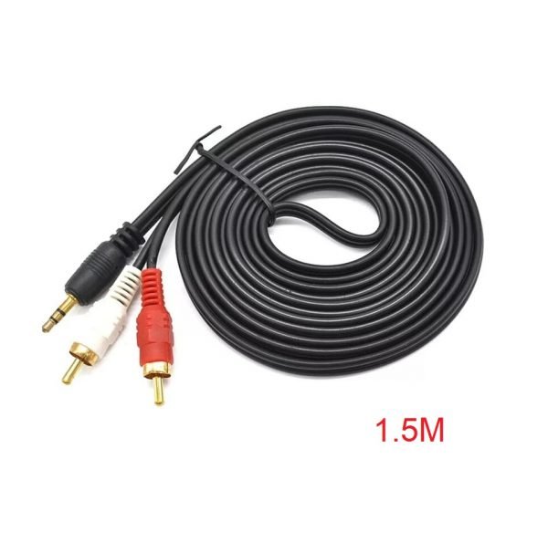Audio Aux 1 to 2 RCA Cable (M to M) 1.5M