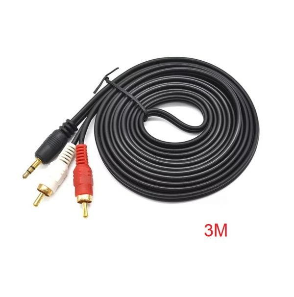 Audio Aux 1 to 2 RCA Cable (M to M) 3M