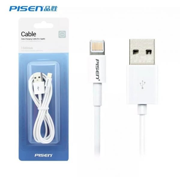 Lightning iPhone 6 Data Transfer & Charging Pisen Cable 1M - Image 4