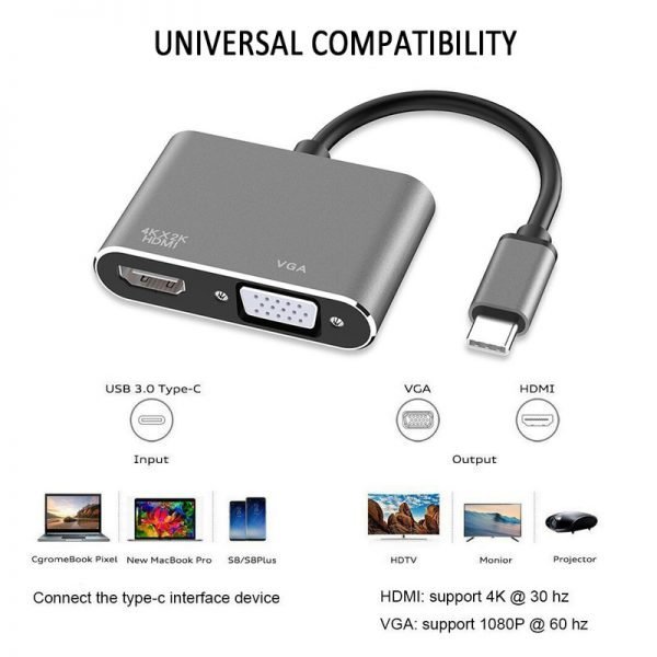 Type-C to HDTV and VGA Adapter - Image 3