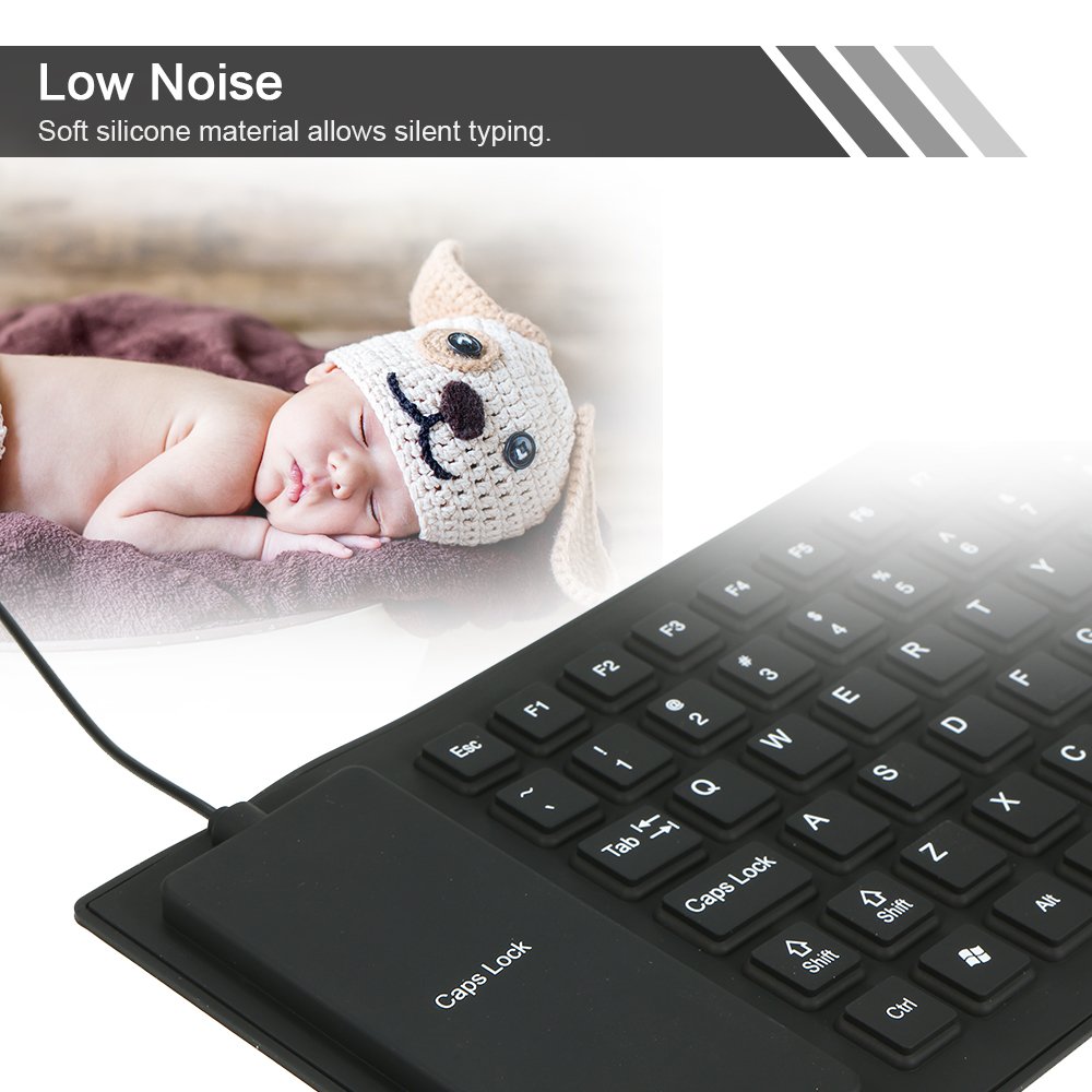 USB Wired Flexible Waterproof Keyboard - Image 4