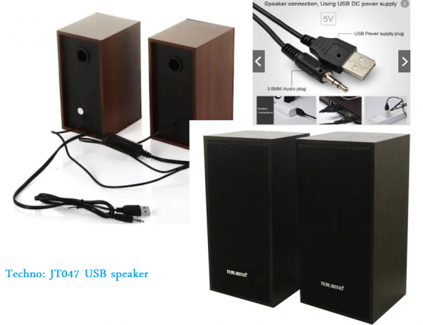 USB Speaker Wooden JT-009 - Image 2