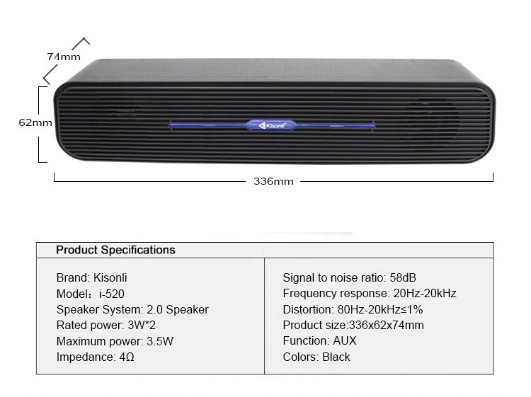 Kisonli i-520 mini speaker - Image 5