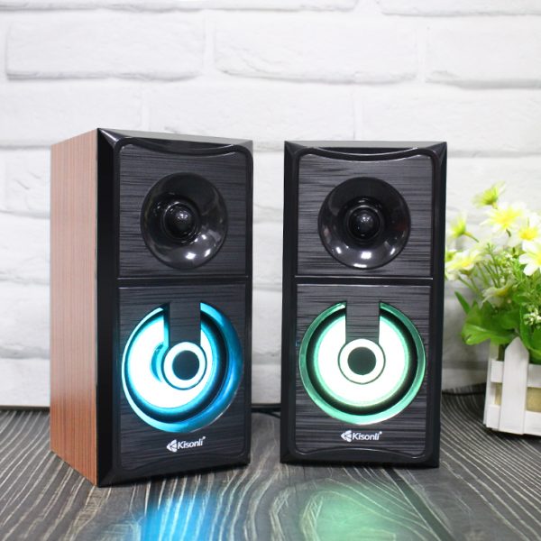 Kisonli AC-9001 SB Audio 2.0 Channel Woofer Mini Wooden speaker