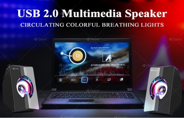 KISONLI L-2020 Mini LED Speaker Stereo Subwoofer - Image 6
