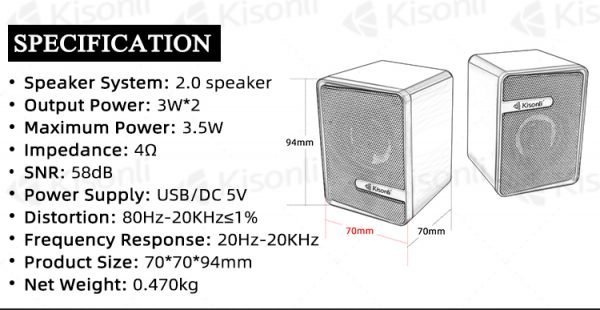 Kisonli L-4040 mini LED speaker - Image 11