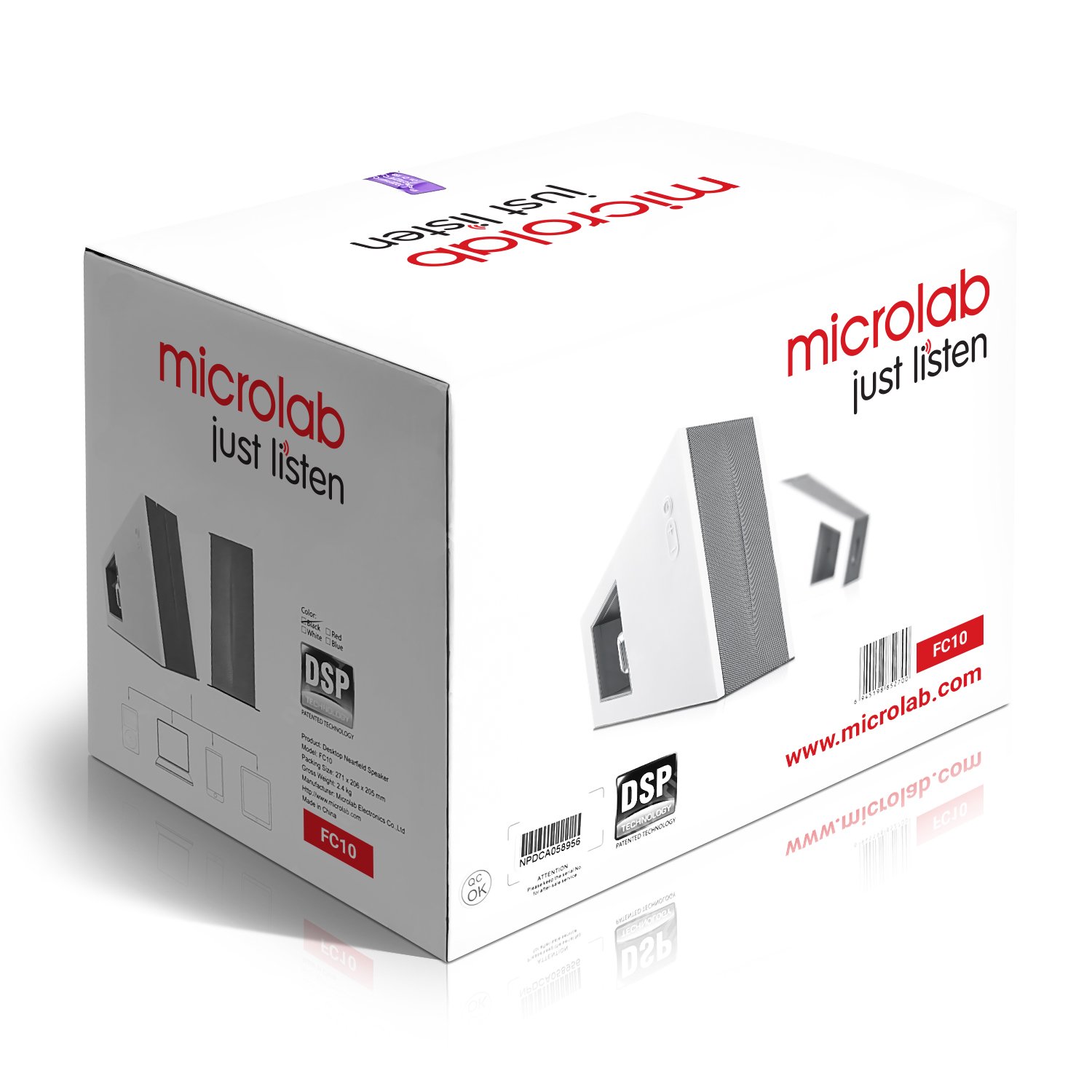 Microlab FC 10 Speaker 30W (Black and White) - Image 5