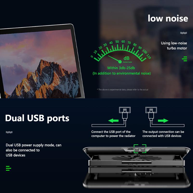 NuoXi Q5 Powerful USB Laptop Cooler Pad - Image 8