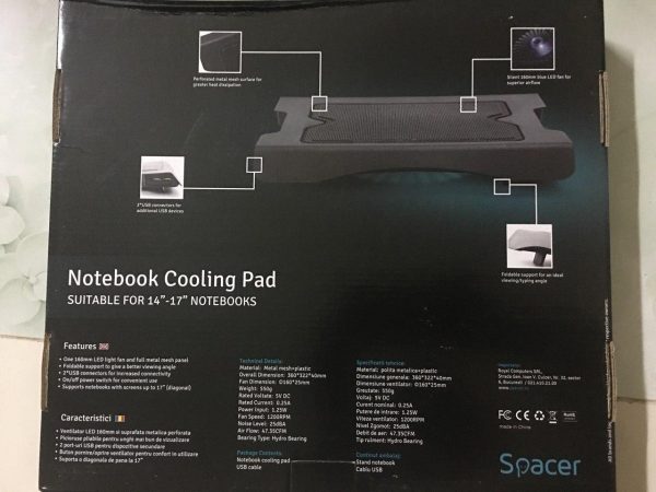 usb fan Spacer SPNC-883 laptop cooling pad - Image 6