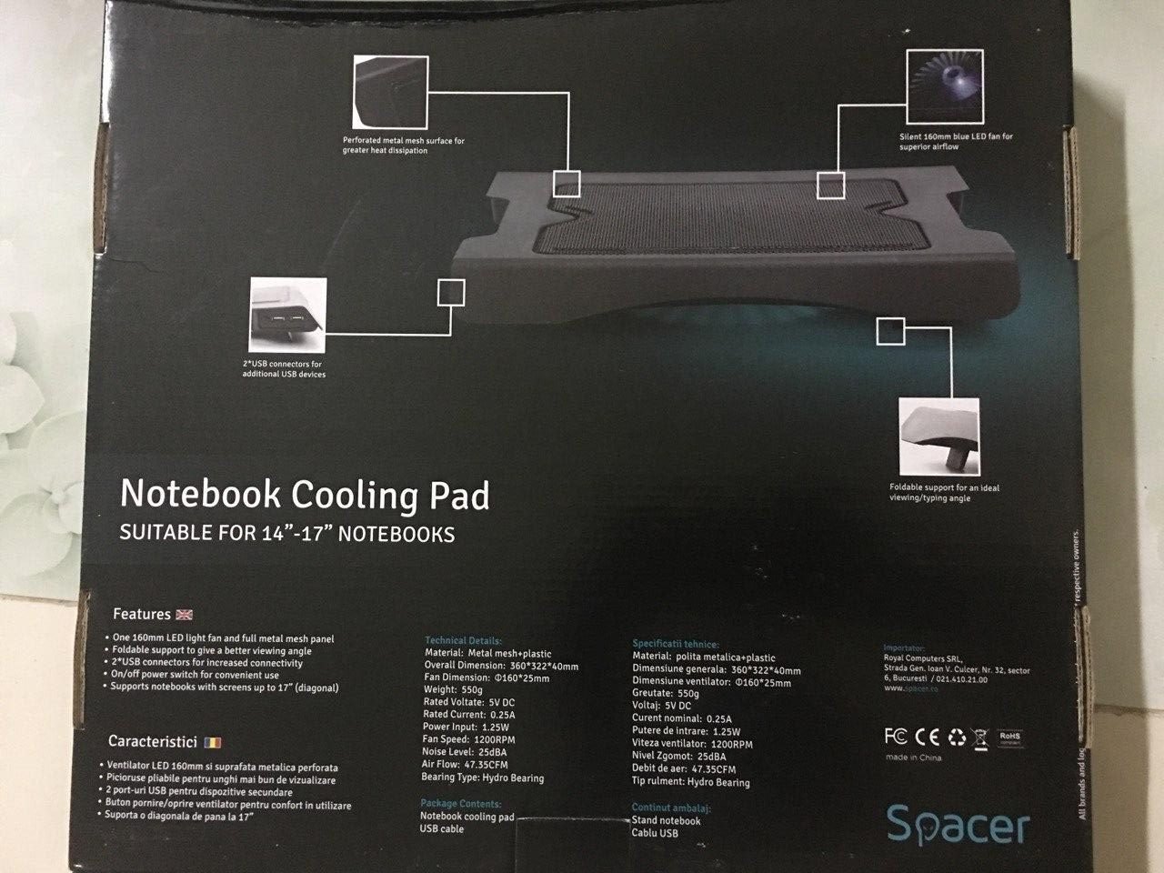 usb fan Spacer SPNC-883 laptop cooling pad - Image 6