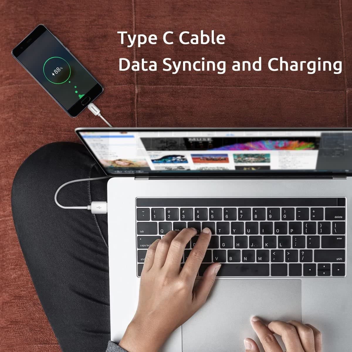 USB to Type-C Data Transfer & Charge 2A Cable 1M brand Pisen - Image 8