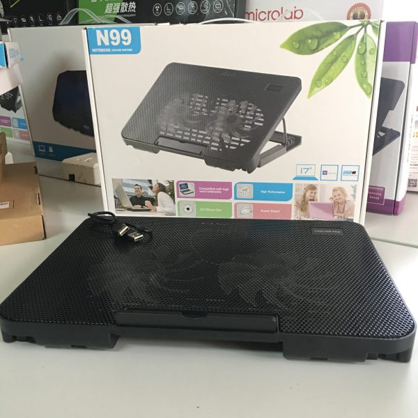 Laptop Cooling Pad N99 With 2 Dual Fan (Black) - Image 4